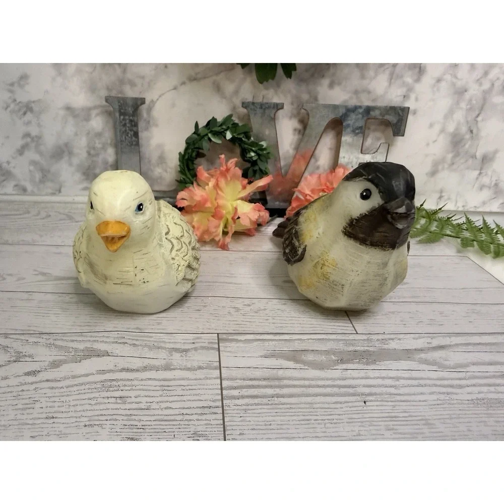Wax Candles Chickadee And‎ Dove Birds Winter Woodland Series By Russ Berrie NWT